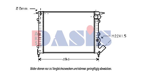 AKS DASIS Jäähdytin,moottorin jäähdytys 180770N